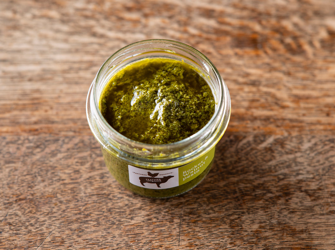 Rocket, Walnut & Confit Garlic Pesto