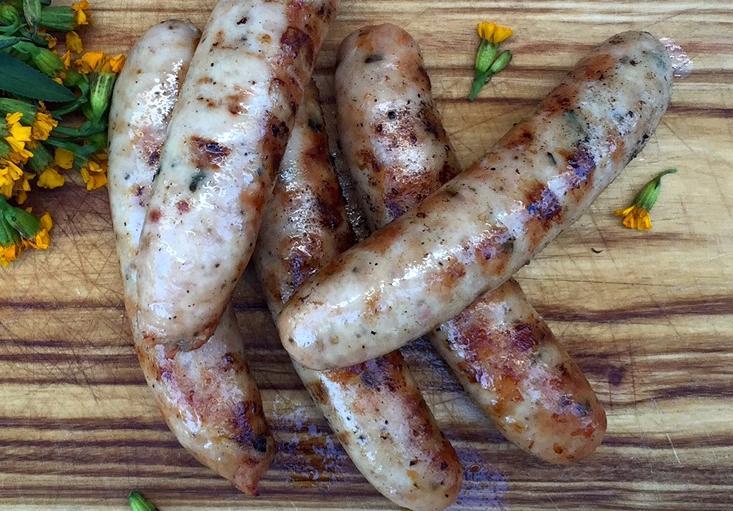 Organic chicken & thyme sausages