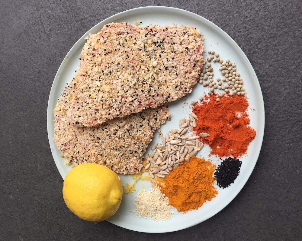 Organic chicken schnitzel - seedy