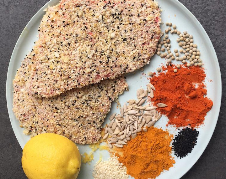 Organic chicken schnitzel - seedy