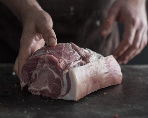 Organic Pastured pork scotch steak honey and 5 spice