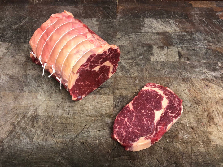 Pastured beef scotch fillet dry aged