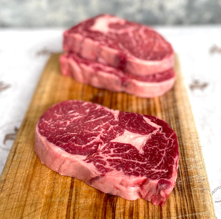 Pastured beef scotch fillet dry aged