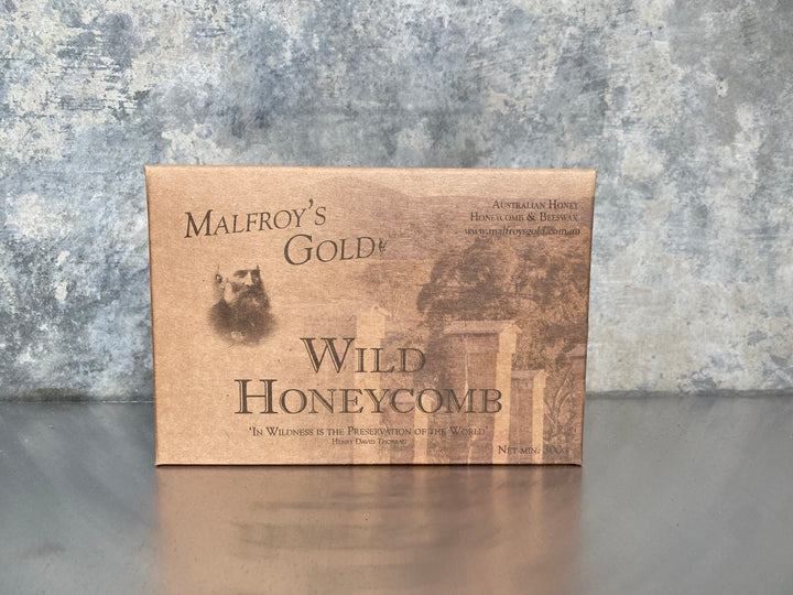 Malfroy's Gold Wild Honey: honeycomb Warré frame, 300 gm