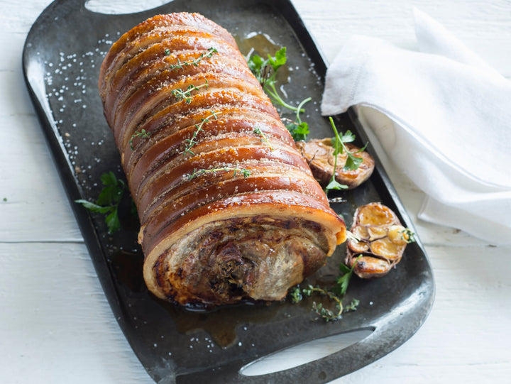 Christmas porchetta - pastured, heritage-breed pork