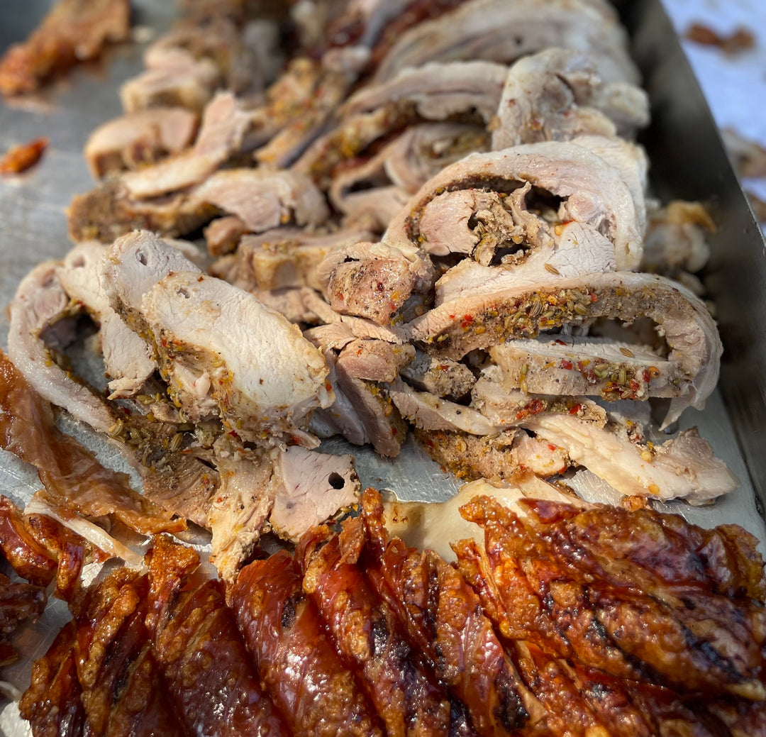 Christmas porchetta - pastured, heritage-breed pork