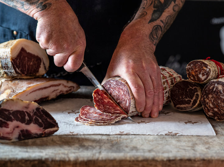 Pastured pork sopressa - sliced