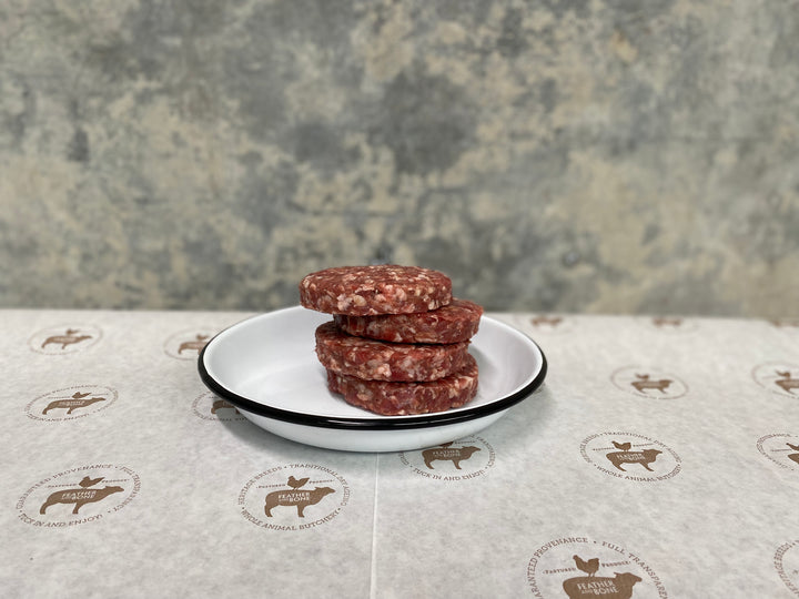 Pastured beef burger - plain 4 pack