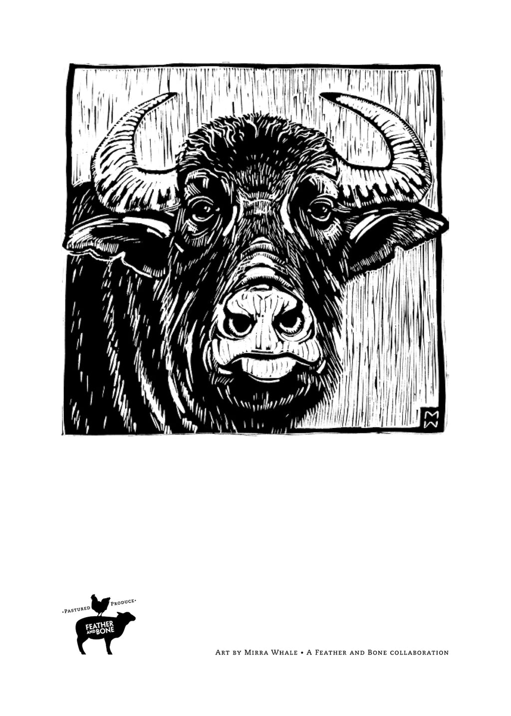 Teatowel - buffalo w Mirra Whale