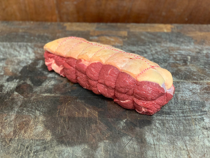 Pastured beef rump roast, dry aged