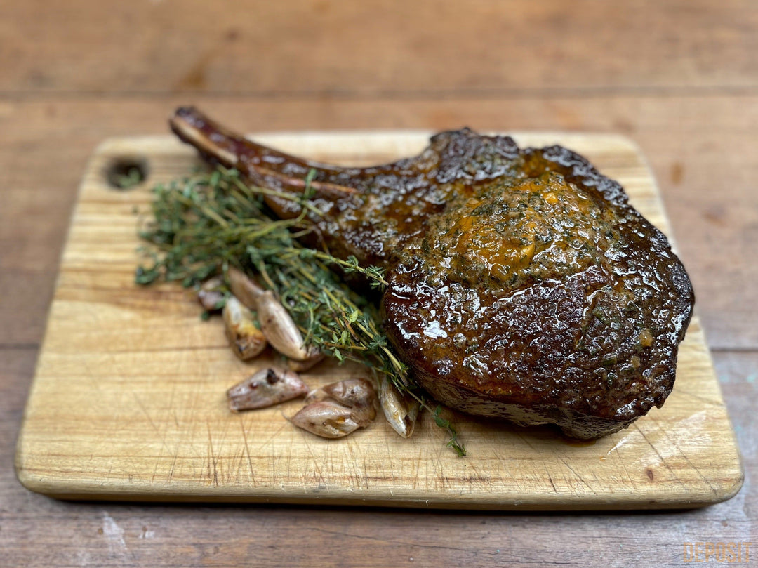 Pastured beef ribeye cutlet & Steak Butter