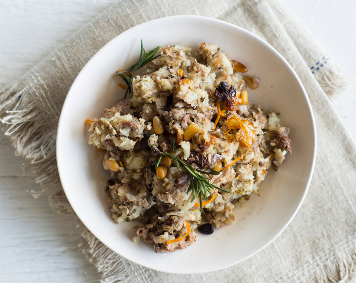 Christmas bird stuffing - cooked!