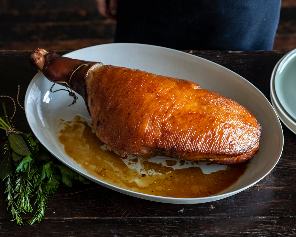 Leg Ham bone in: pastured, heritage-breed pork