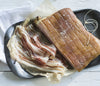 Pastured pork pancetta: sliced