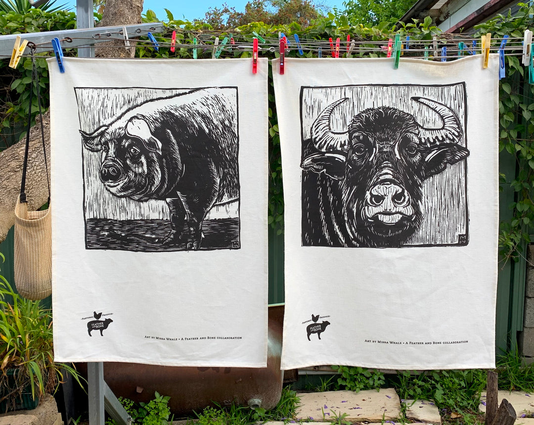 Teatowel - buffalo w Mirra Whale
