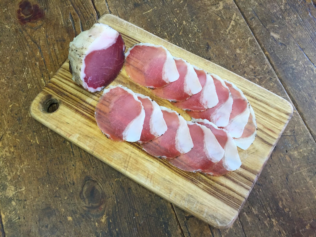 Pastured pork lonza - air-cured: sliced